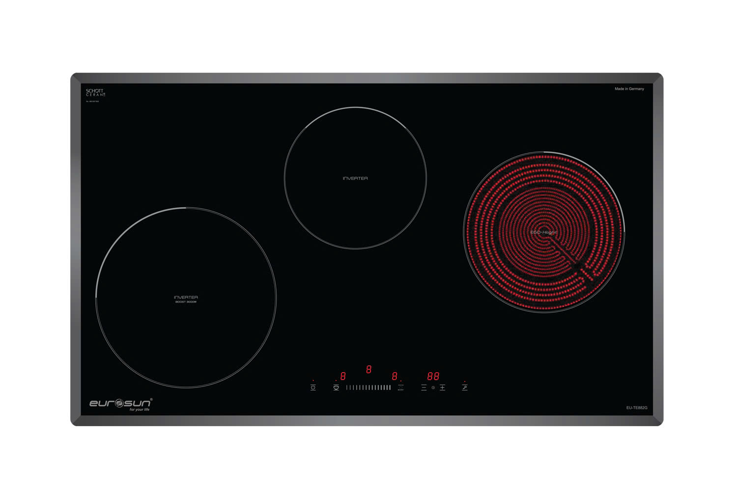 Bếp từ 3 vùng nấu EUROSUN EU-TE882G