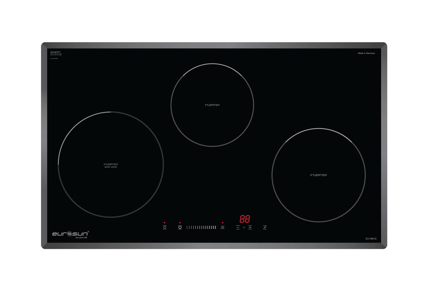 Bếp từ 3 vùng nấu EUROSUN  EU-T881G