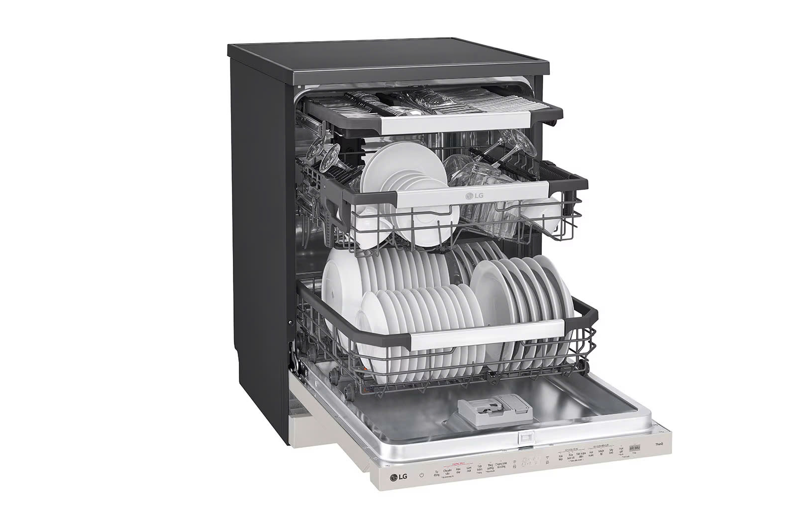 Máy rửa bát LG Quadwash TrueSteam™ màu Be LDT14BGA3