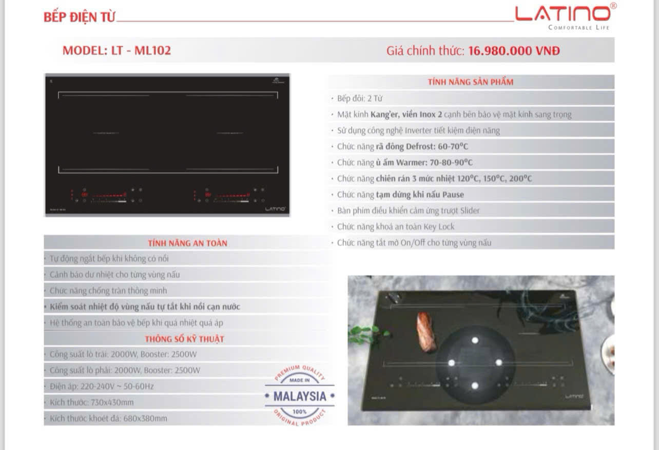 BẾP TỪ LATINO LT ML102