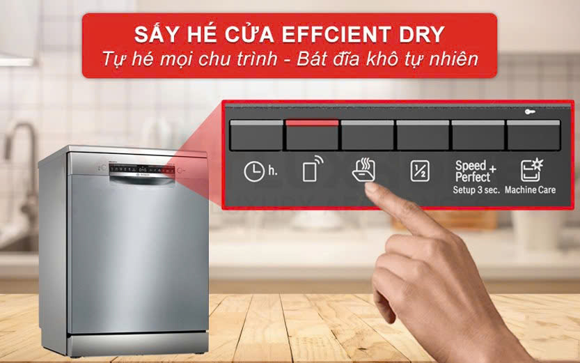 Máy rửa bát Bosch SMS4ECI14E Seri 4, Tự động hé cửa