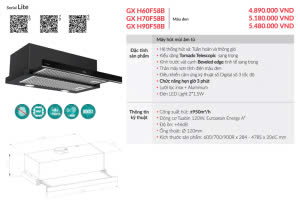 Máy Hút Mùi GRANDX GX H60F58B