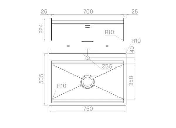 Chậu rửa bát NoBiNox NA805T