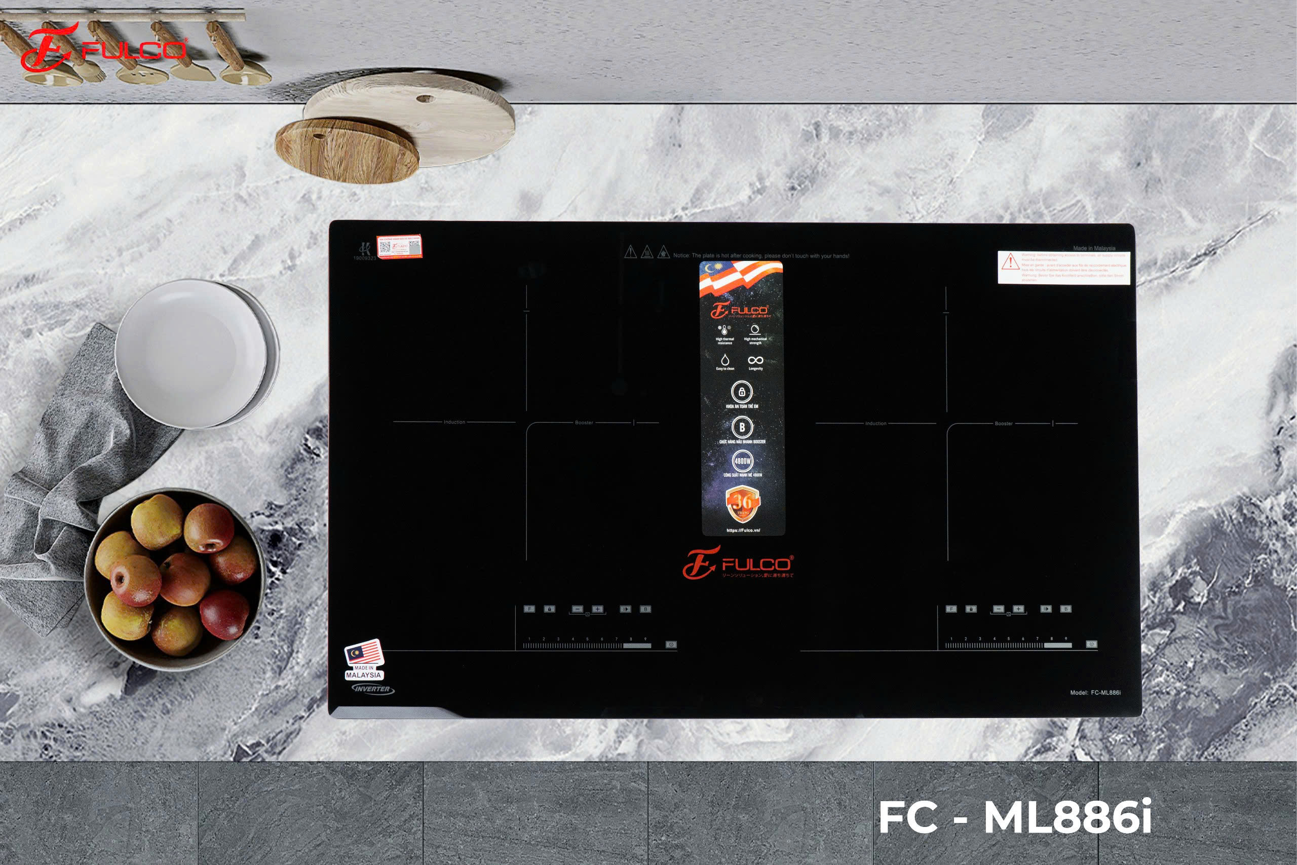 Bếp từ đôi Fulco FC-ML886I