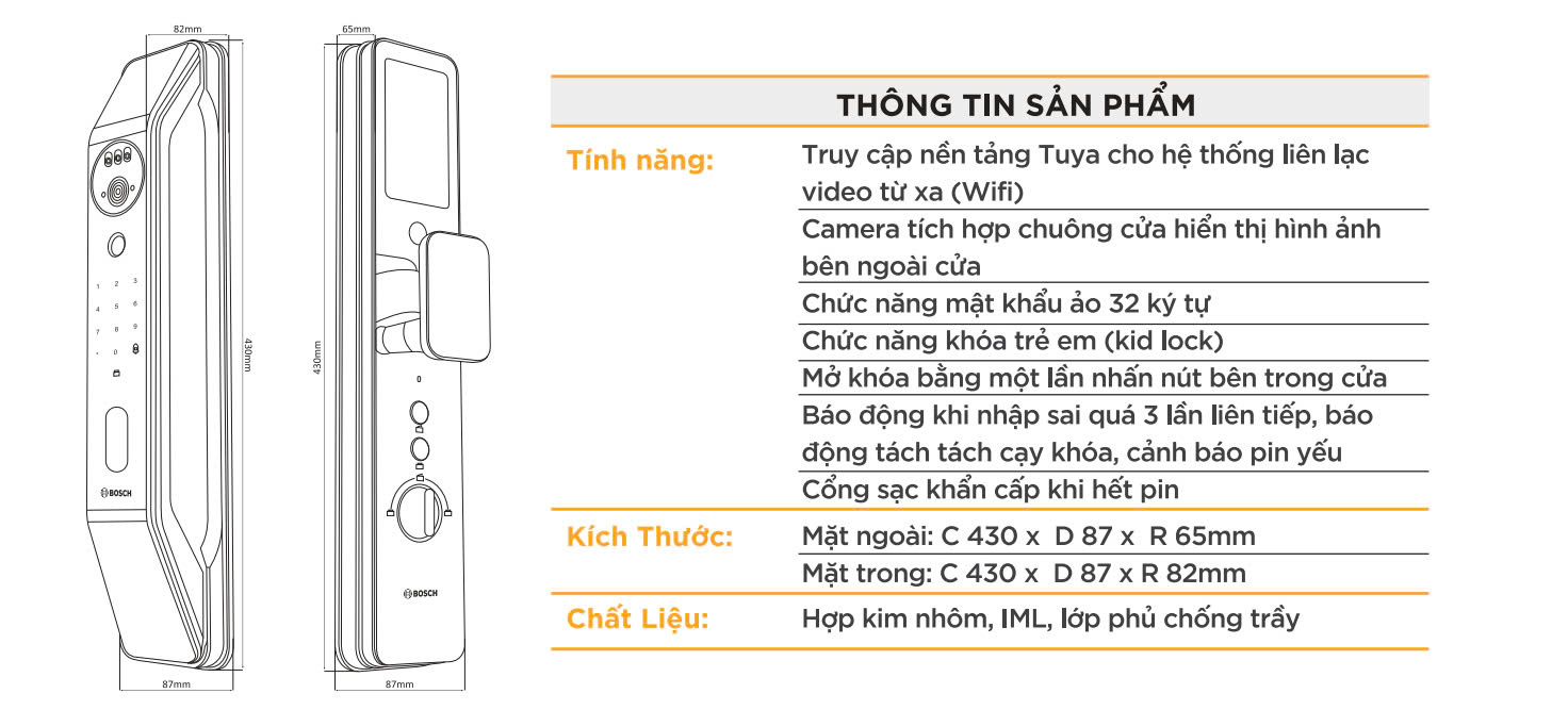 Khóa cửa thông minh Bosch FU6 PLUS