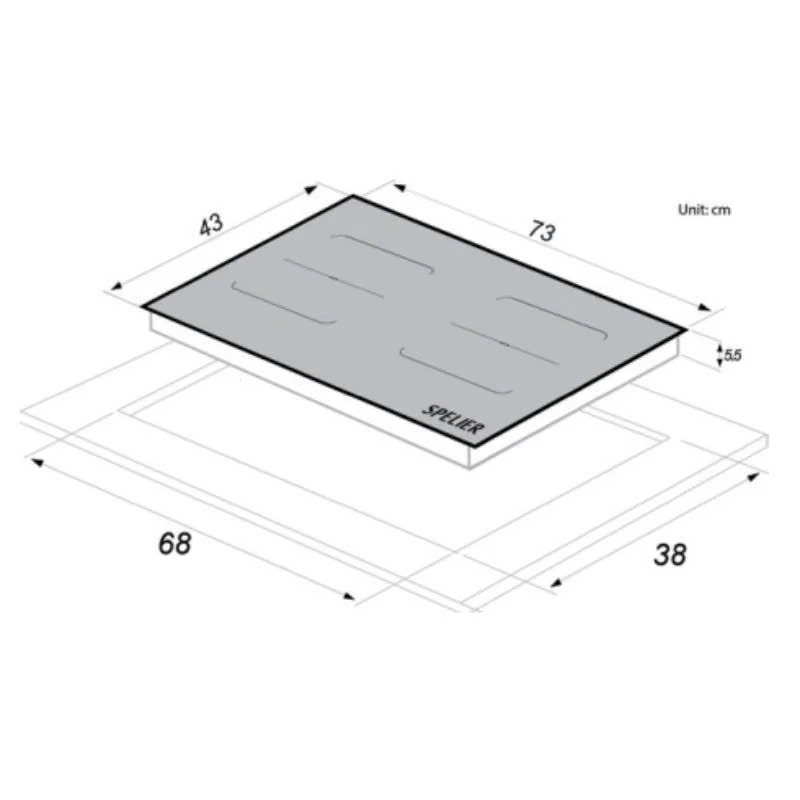 Bếp từ đôi SPELIER  SPM T100 WS