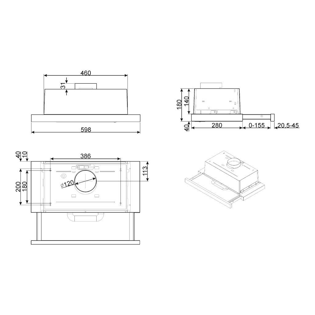 Máy Hút Mùi Hafele Smeg KSET62E 536.84.832