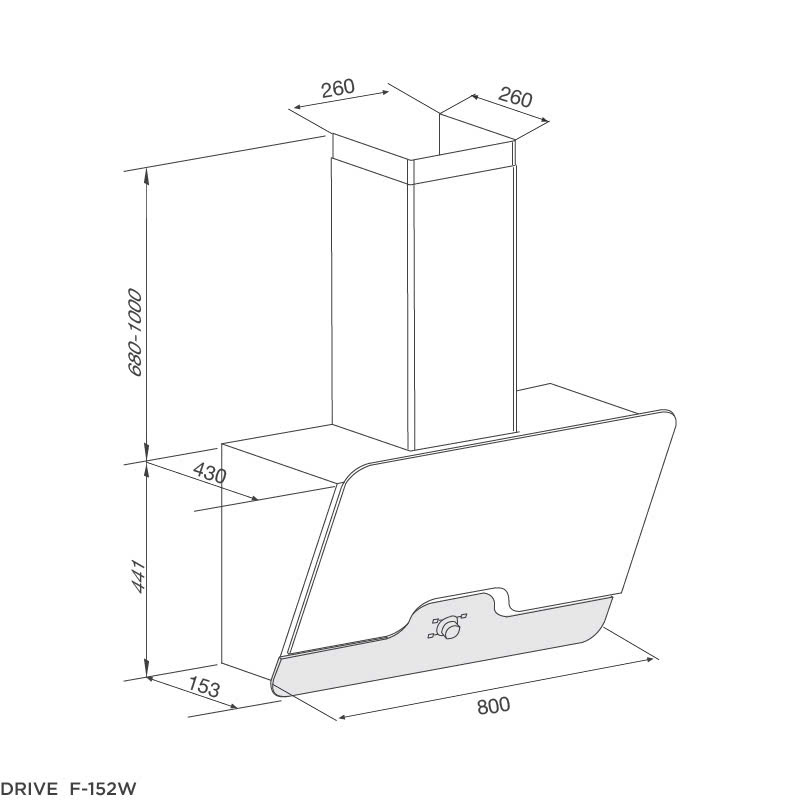 Máy hút khói, khử mùi Malloca DRIVE F-152W
