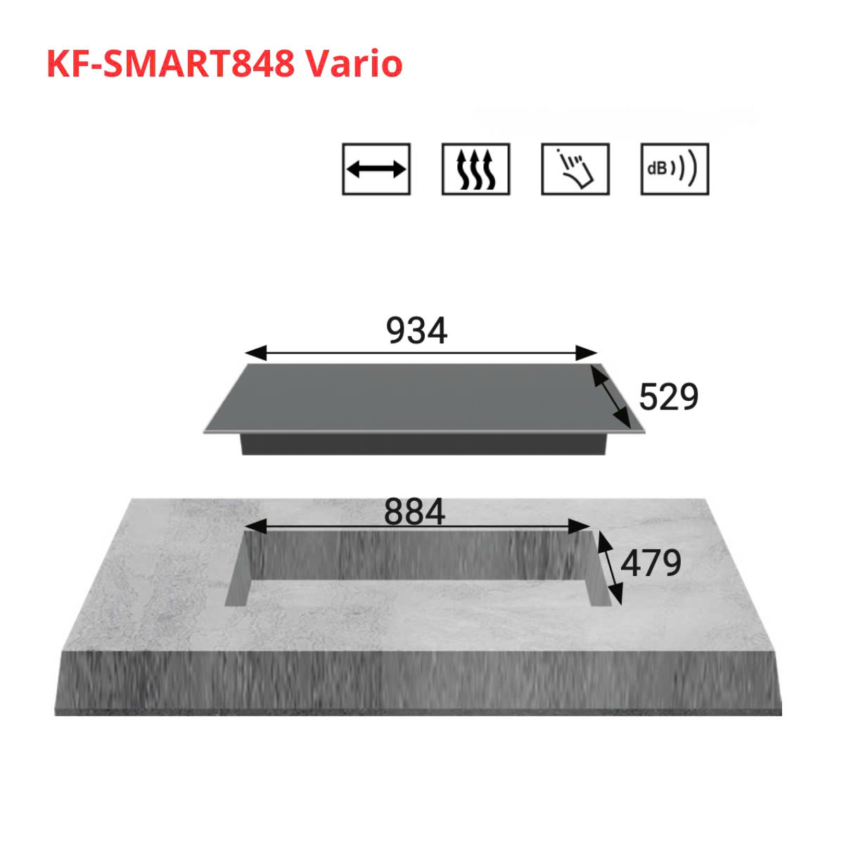 BẾP ĐIỆN TỪ ĐA ĐIỂM KAFF KF-Smart 848 Vario