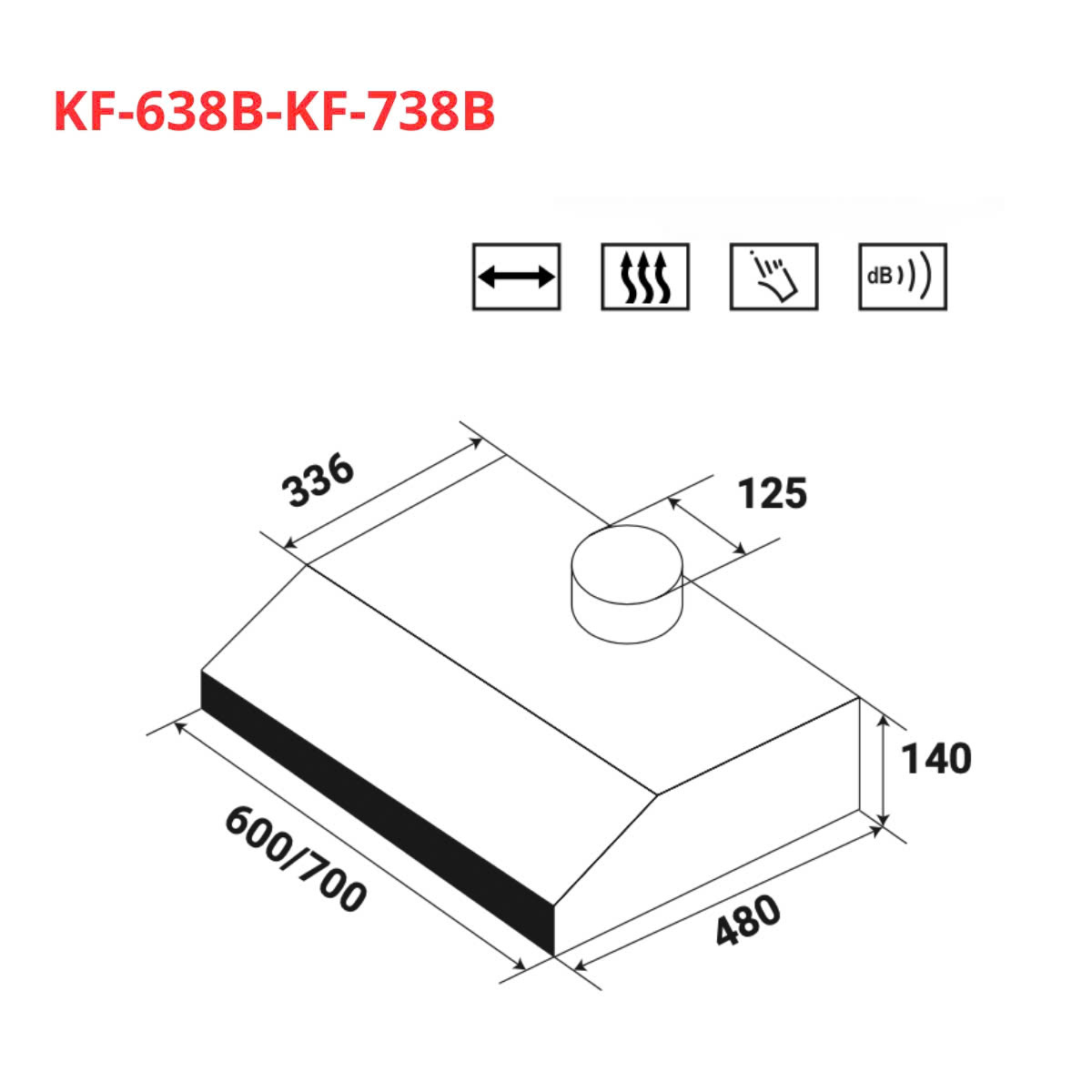 Máy Hút Mùi KAFF KF-638B