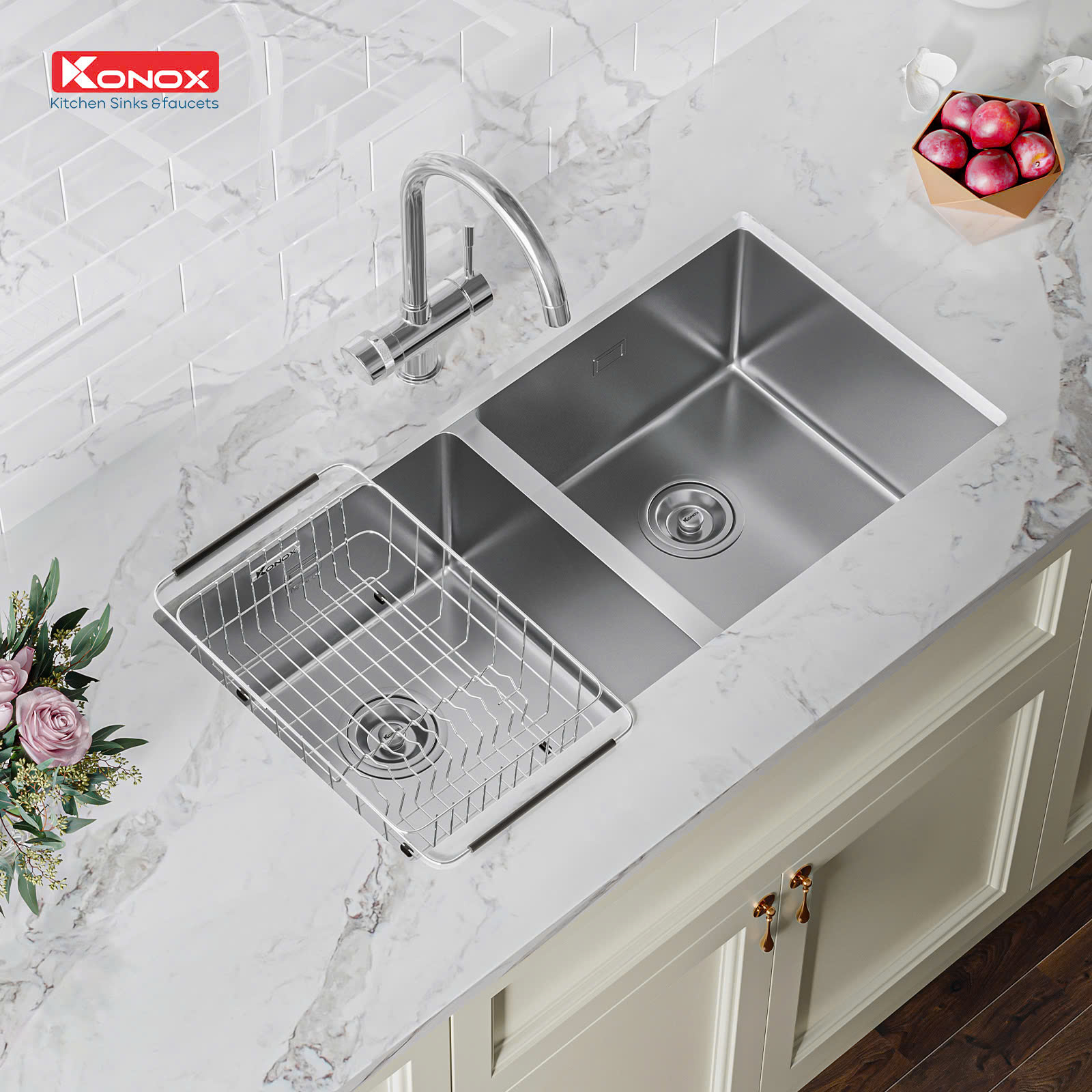 Chậu rửa bát Konox 8744DU