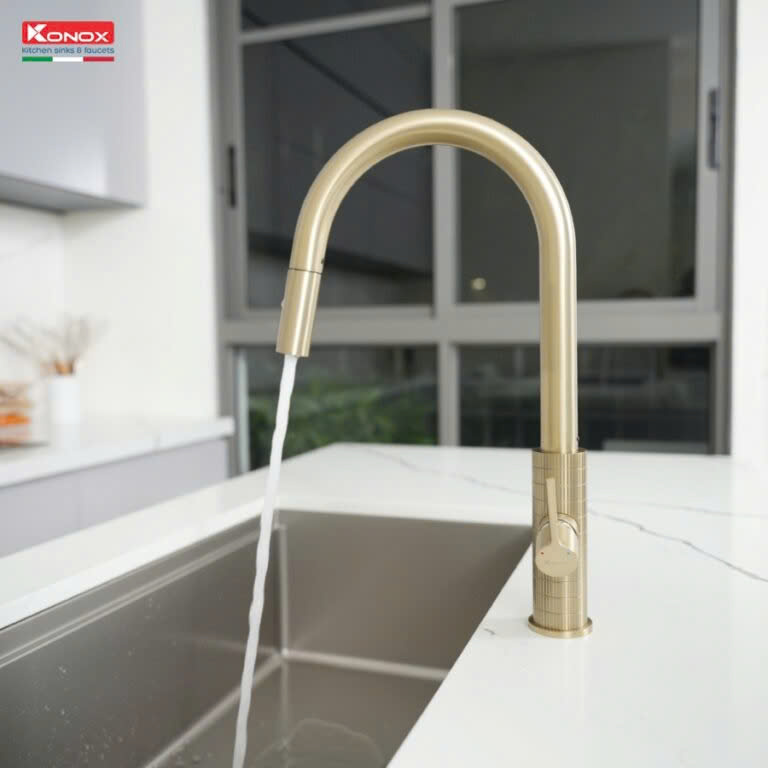 Vòi rửa bát Konox  Venice Gold