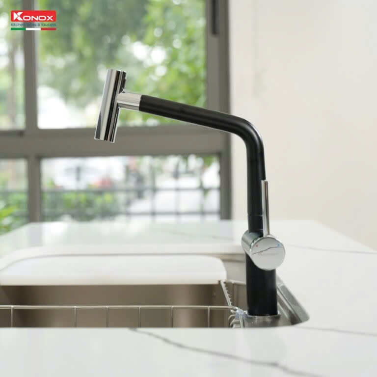 Vòi rửa bát Konox  Volta Black