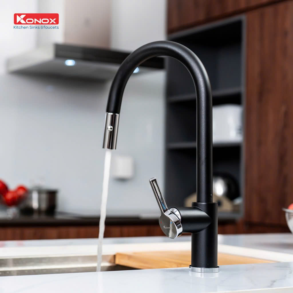 Vòi rửa bát Konox Alto Black