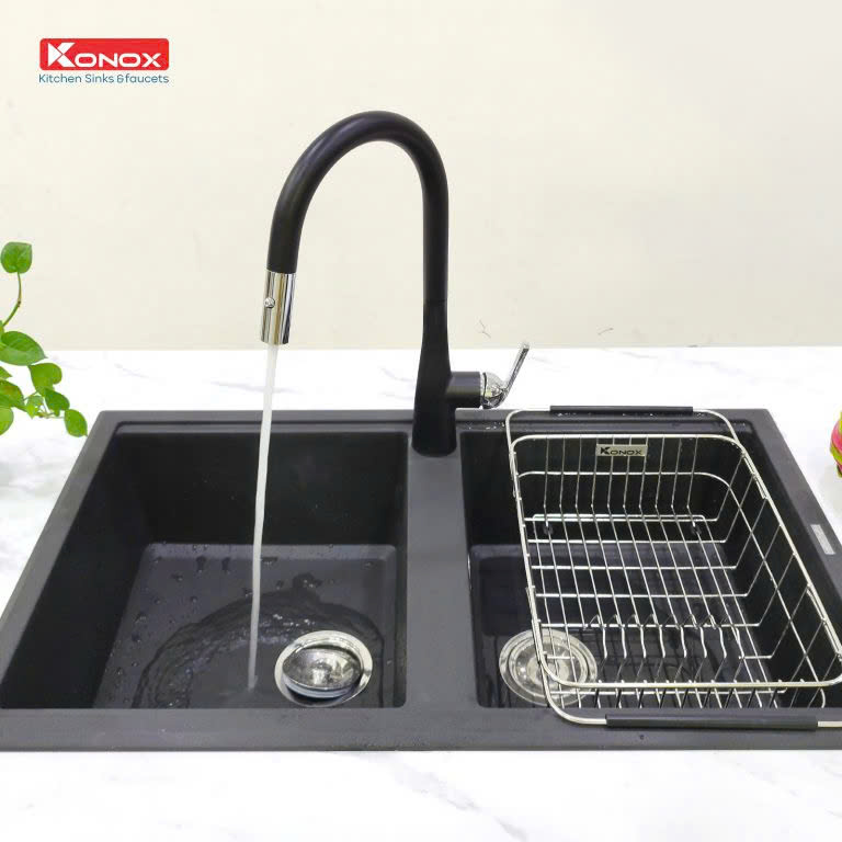 Vòi rửa bát Konox Curva Black