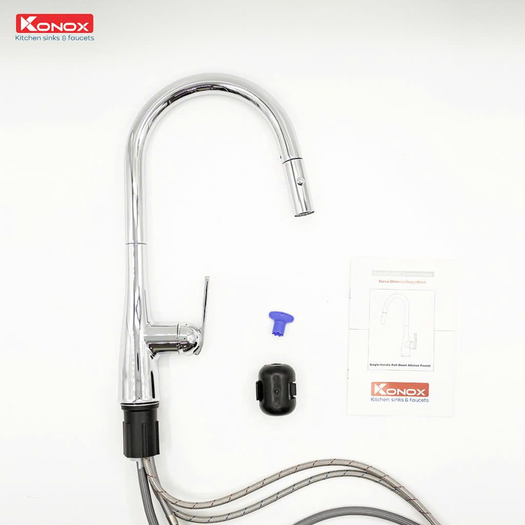 Vòi rửa bát Konox Curva Chrome
