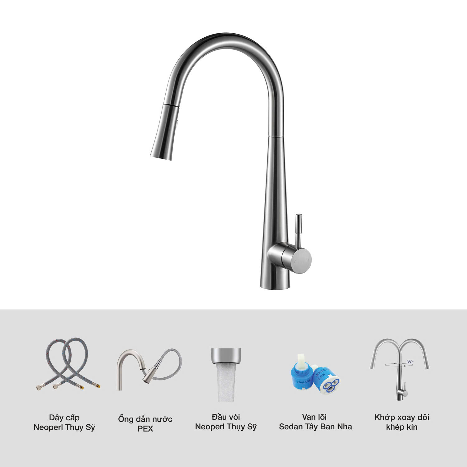 Vòi rửa bát Kluger KLF0009S