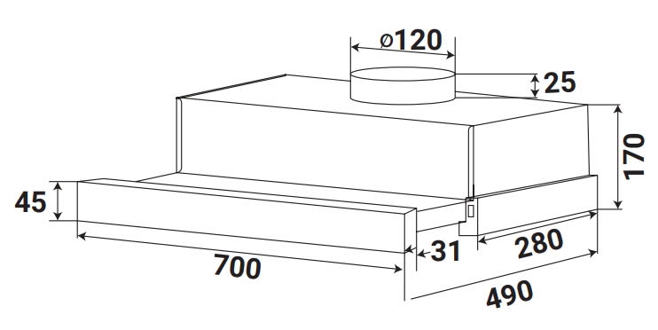 Máy Hút Mùi KAFF  KF-TL1007B