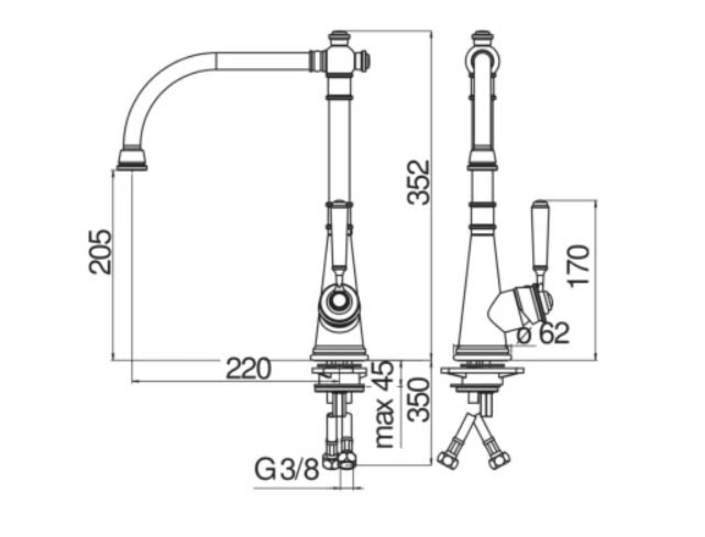 Vòi rửa bát NoBiNox CHARLIE NB254