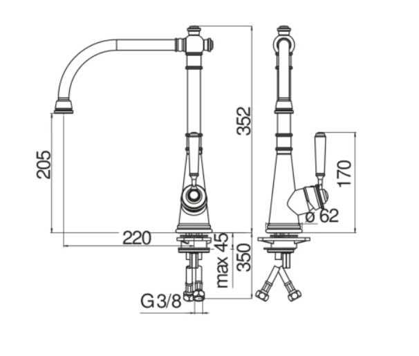 Vòi rửa bát NoBiNox CHARLIE NB255C