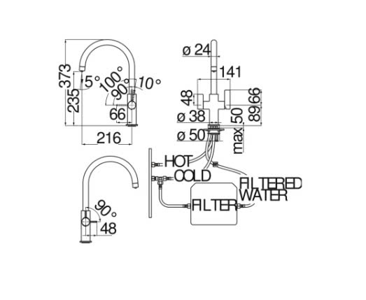 Vòi rửa bát NoBiNox SORA NB164