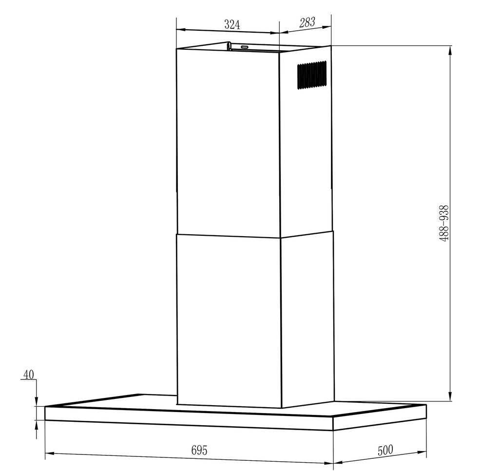 Máy Hút Mùi KAFF KF 771B New Black