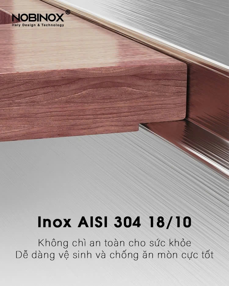CHẬU RỬA BÁT 2 HỐ NOBINOX LIKEN NL786