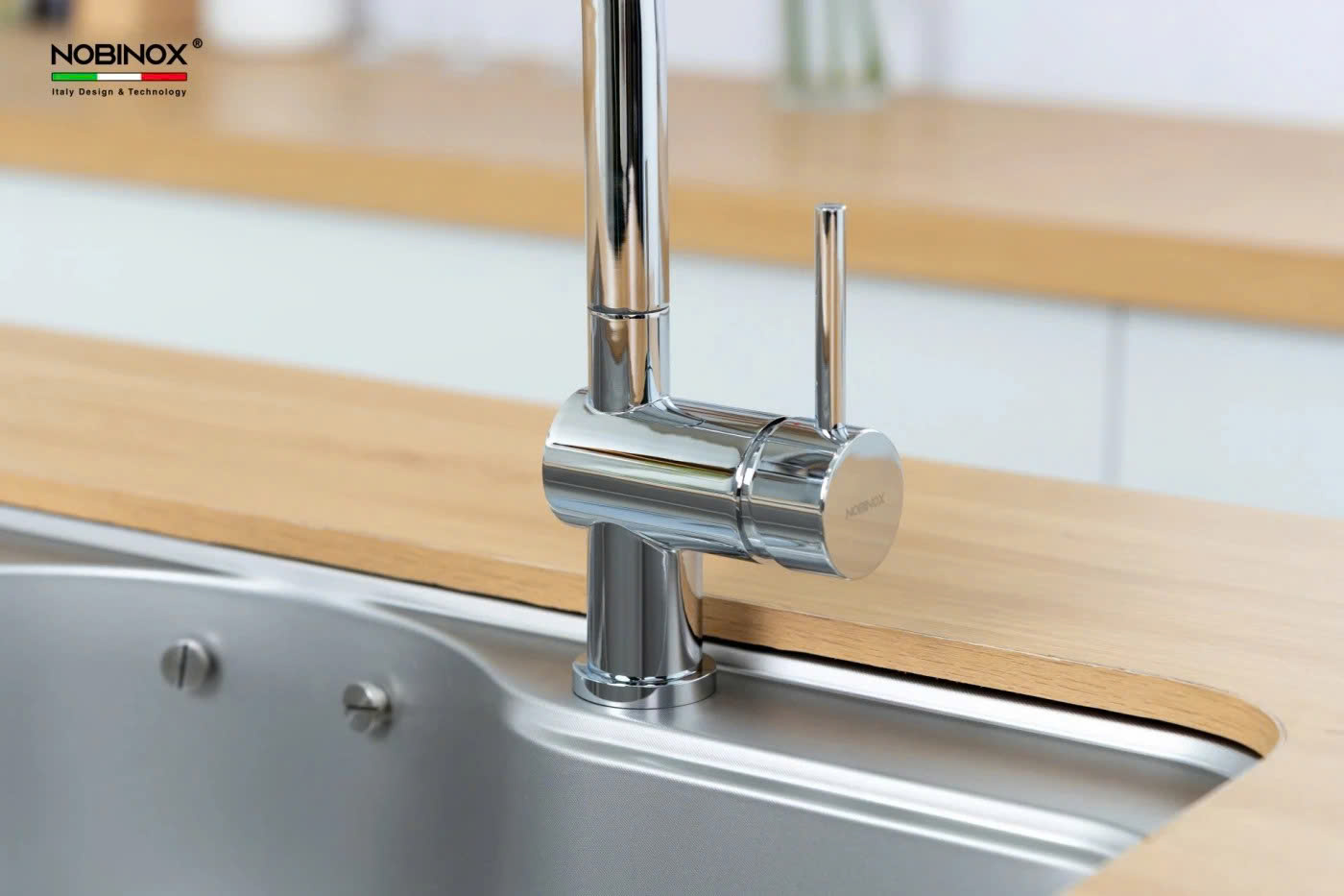 VÒI RỬA BÁT DÂY RÚT NOBINOX BIANCO NX600