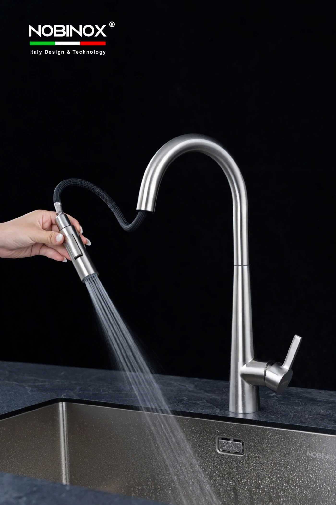 VÒI RỬA BÁT DÂY RÚT NOBINOX WINTO NX501