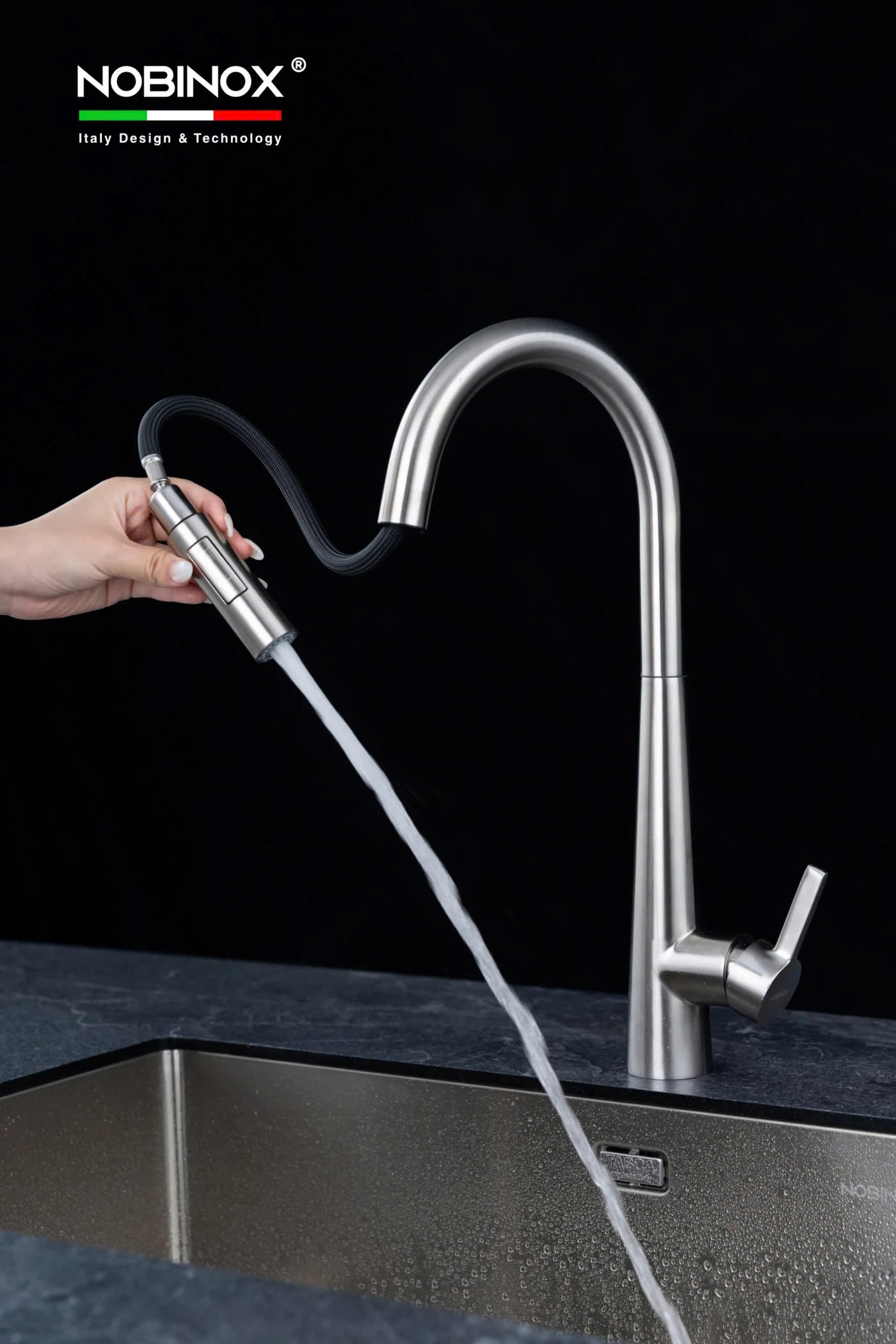 VÒI RỬA BÁT DÂY RÚT NOBINOX WINTO NX501