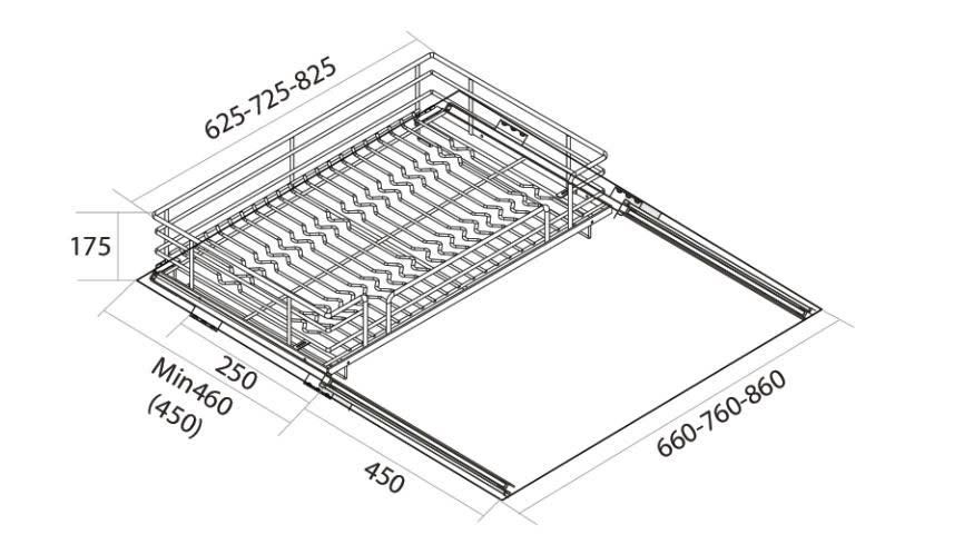Giá bát tủ dưới nan Oval Canzy CZO-6001-900