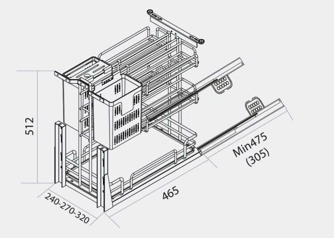 Giá gia vị nan OVAL Canzy CZO-6003-400