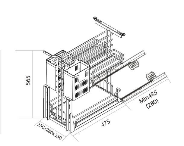 Giá gia vị và dao thớt nan Oval Canzy CZO-6004-400