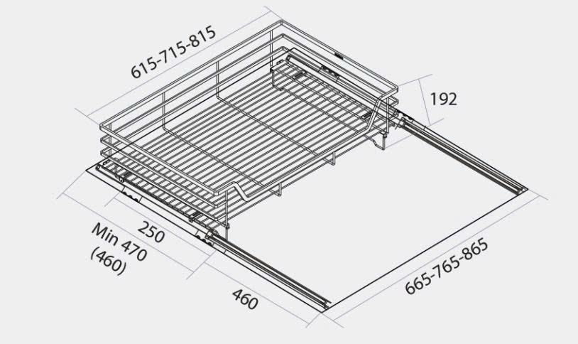 Giá xoong nồi tủ dưới nan dẹt Canzy CZF-5002-900