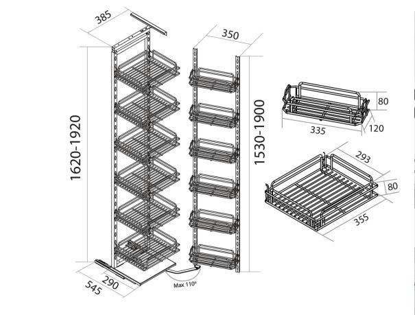 Tủ kho 6 tầng nan Oval Canzy CZO-6007-450.6