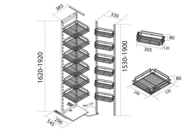 Tủ kho 6 tầng nan dẹt Canzy CZF-5007-450.6