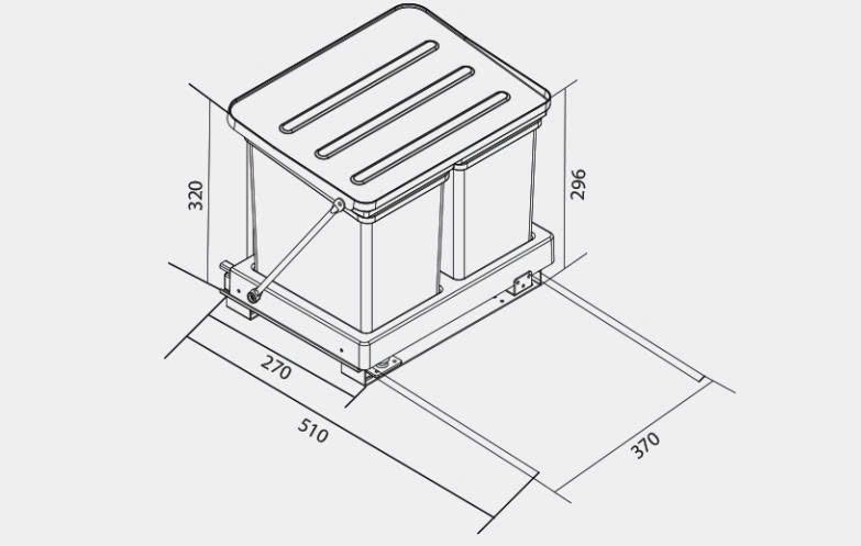 Thùng rác 2 hố *7 lít Canzy CZA-1003-2x7L