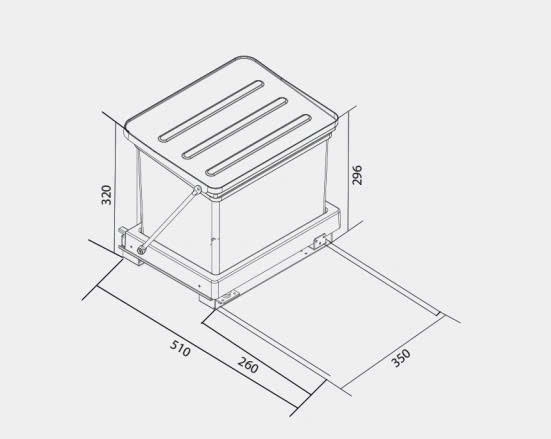 Thùng rác 1 hố * 16 lít Canzy CZA-1002-1x16L