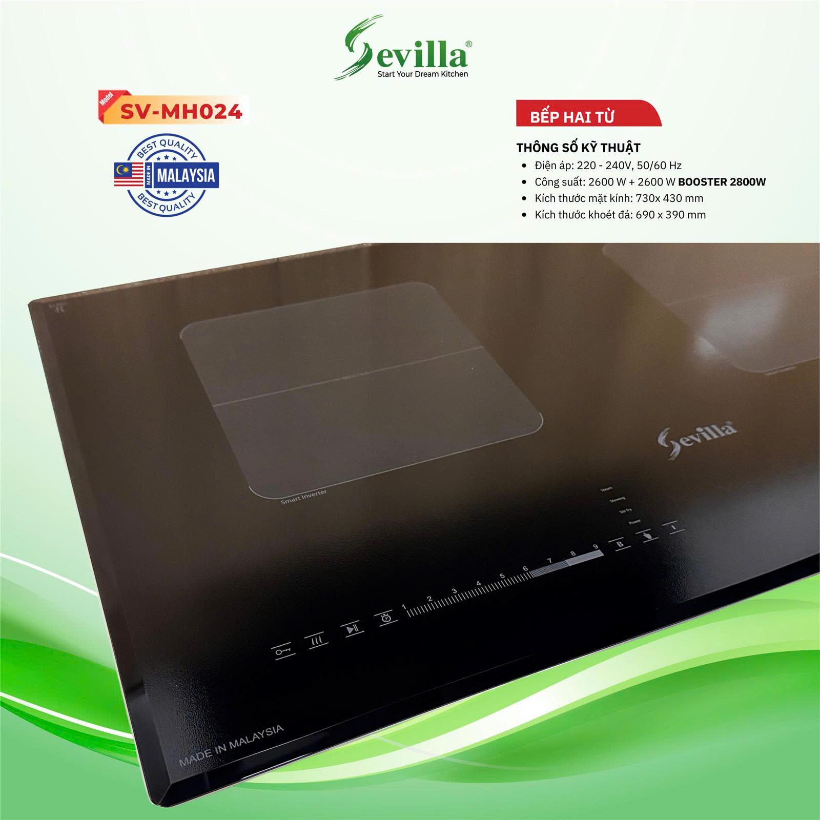 Bếp Điện Từ Đôi Sevilla SV-MH024