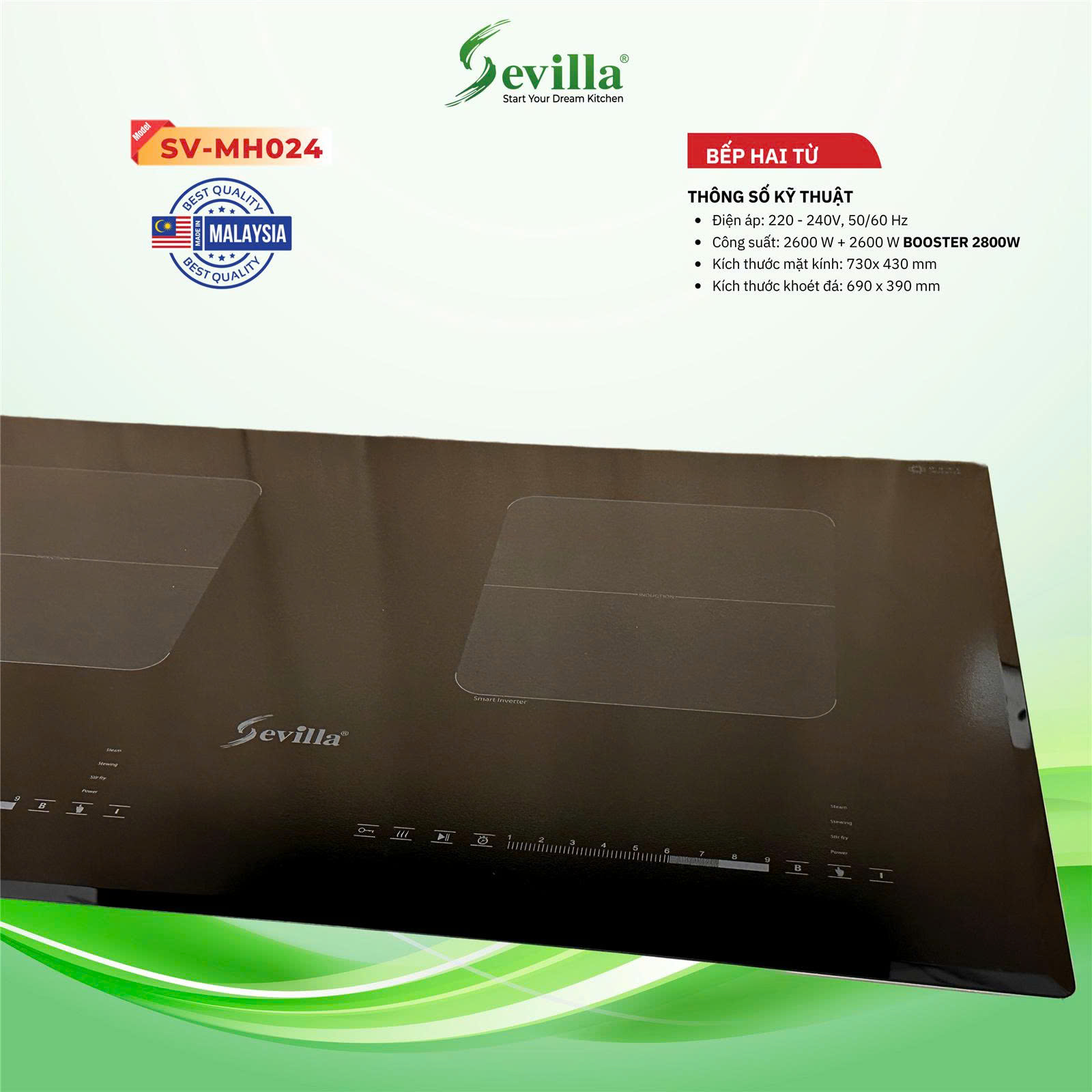 Bếp Điện Từ Đôi Sevilla SV-MH024