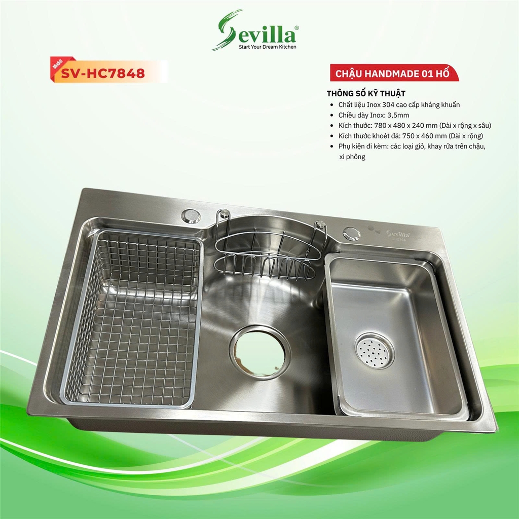 Chậu Rửa Bát Sevilla SV-HC7848
