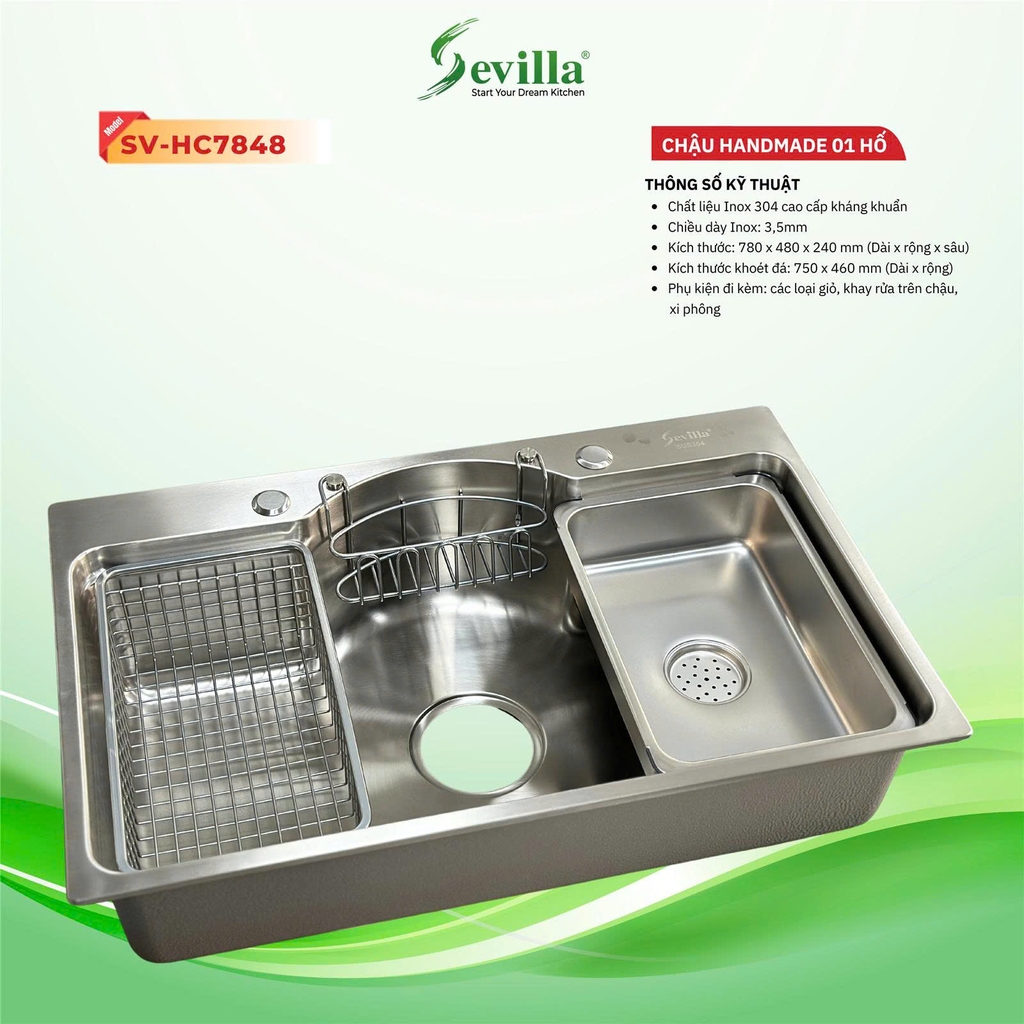 Chậu Rửa Bát Sevilla SV-HC7848