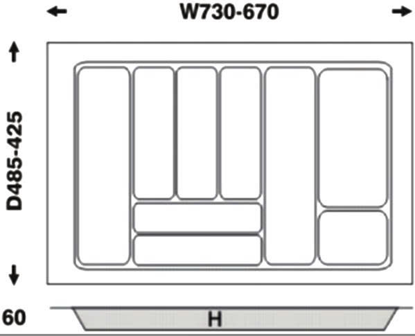 Khay thìa dĩa nhựa Sevilla SV TDN - 800