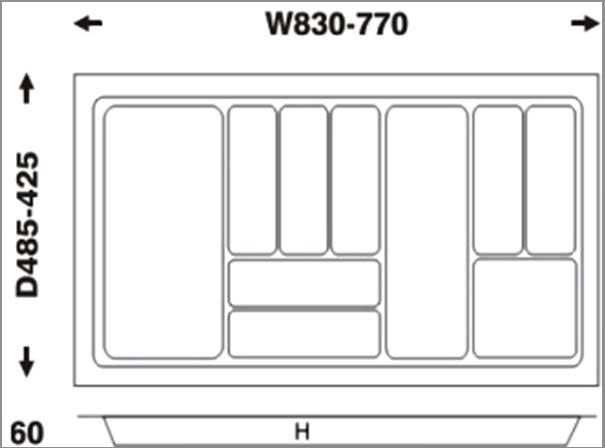 Khay thìa dĩa nhựa Sevilla SV TDN - 900