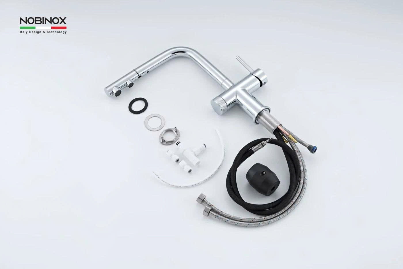 VÒI RỬA BÁT DÂY RÚT 3 ĐƯỜNG NƯỚC NOBINOX MIRA NX333