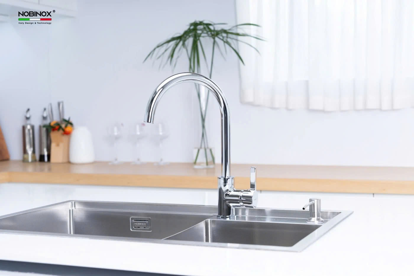 VÒI RỬA BÁT CẦN CỨNG NOBINOX LOREN NX522