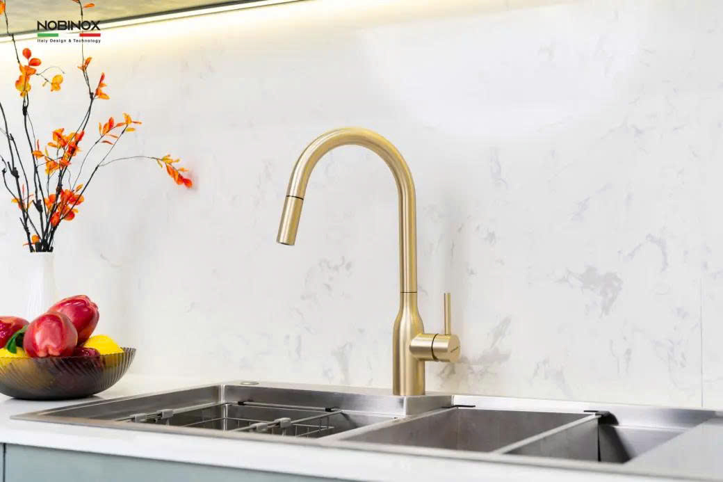 VÒI RỬA BÁT DÂY RÚT NOBINOX AQUA NX663V