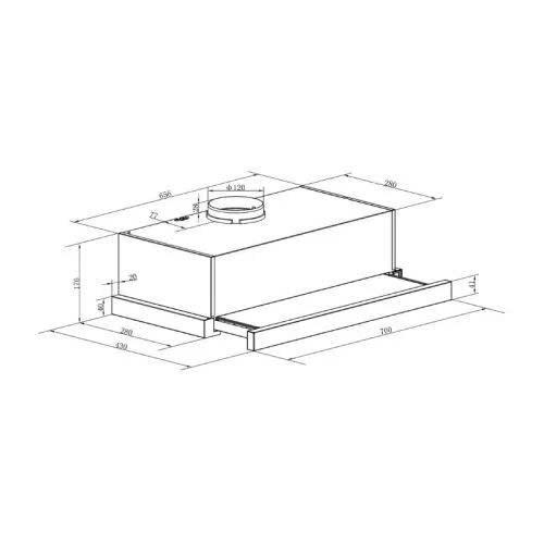 Máy hút mùi âm tủ Canzy CZ H1470AT