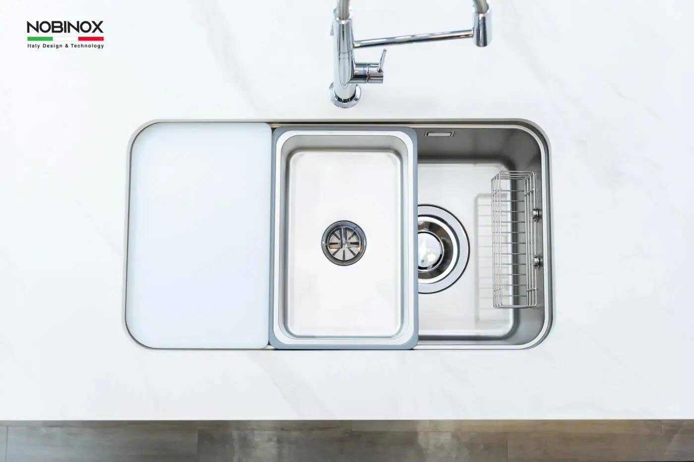 CHẬU RỬA BÁT 1 HỐ NOBINOX NOVA A282M