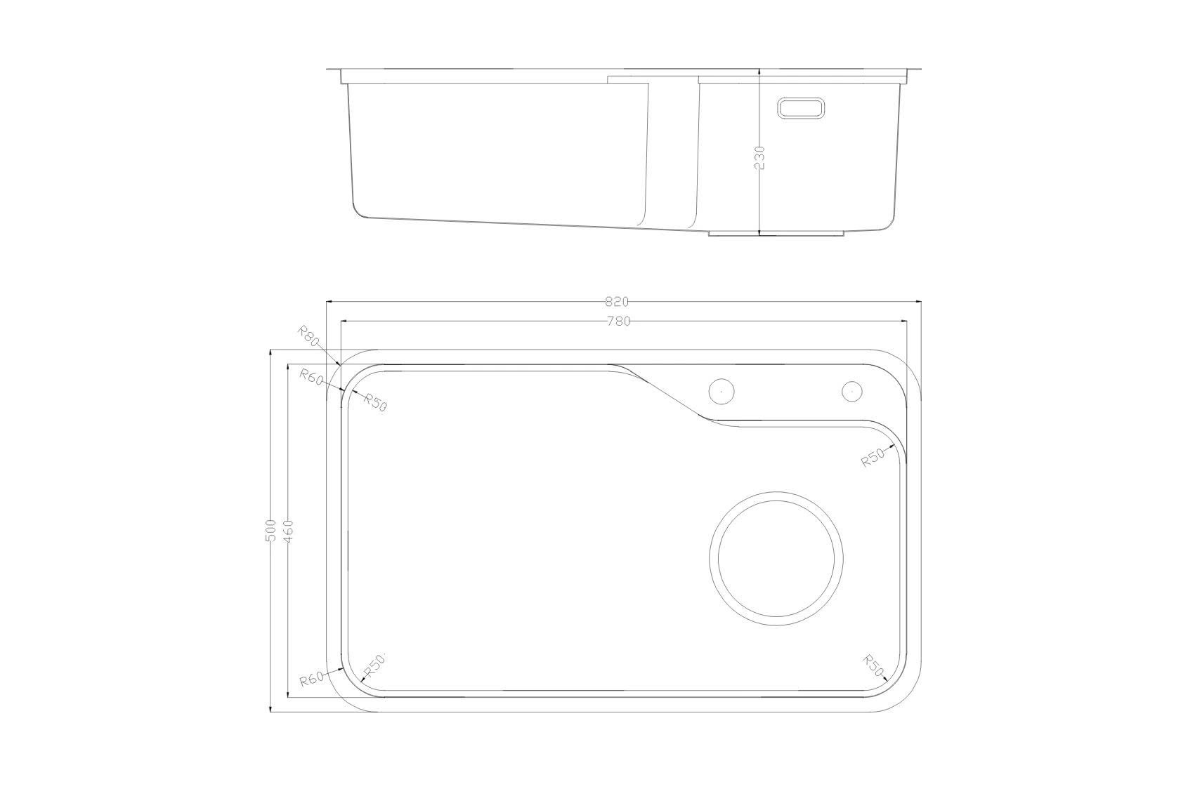 CHẬU RỬA BÁT 1 HỐ NOBINOX NOVA A182